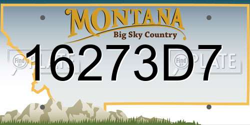16273D7 Montana License Plate