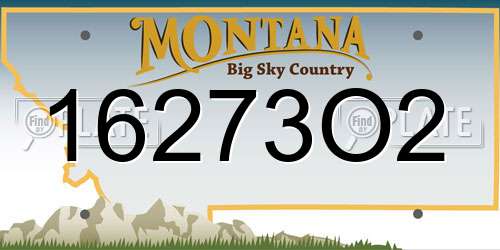 16273O2 Montana License Plate