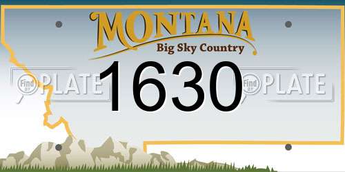 1630 Montana License Plate