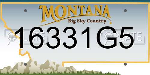 16331G5 Montana License Plate
