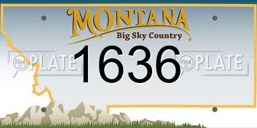 1636 Montana License Plate