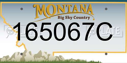 165067C Montana License Plate