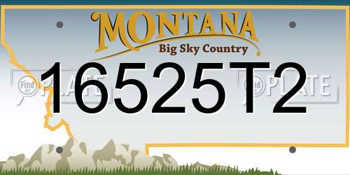 16525T2 Montana License Plate
