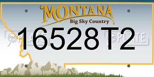 16528T2 Montana License Plate