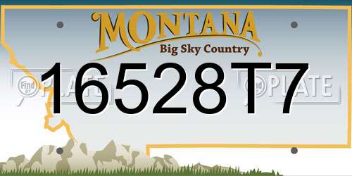 16528T7 Montana License Plate