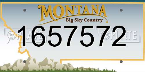 1657572 Montana License Plate