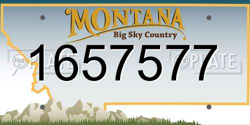1657577 Montana License Plate