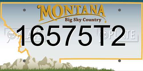 16575T2 Montana License Plate