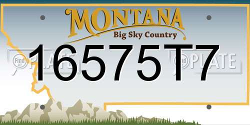 16575T7 Montana License Plate