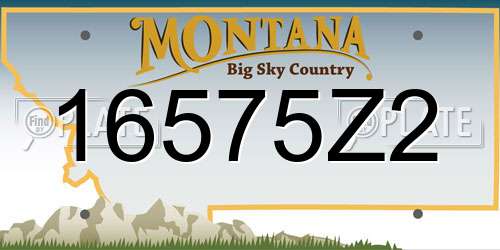16575Z2 Montana License Plate