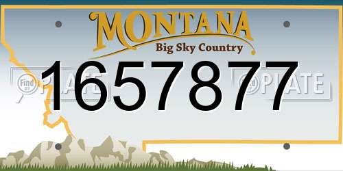 1657877 Montana License Plate