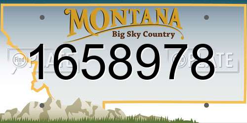 1658978 Montana License Plate