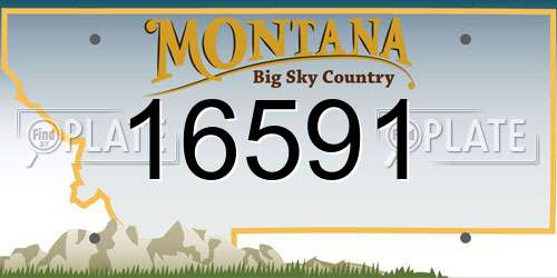 16591 Montana License Plate