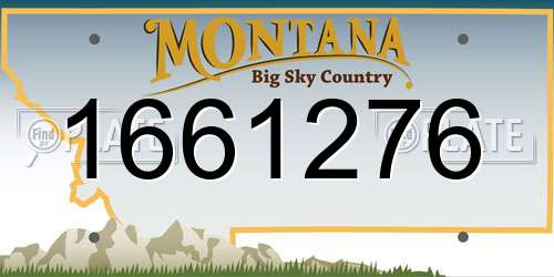 1661276 Montana License Plate