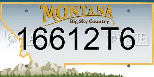 16612T6 Montana License Plate