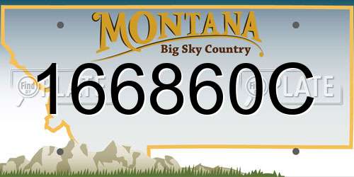 166860C Montana License Plate