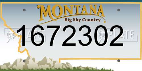 1672302 Montana License Plate