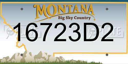 16723D2 Montana License Plate