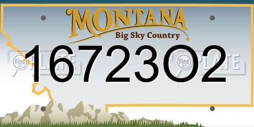 16723O2 Montana License Plate