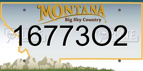 16773O2 Montana License Plate