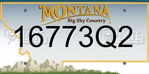 16773Q2 Montana License Plate