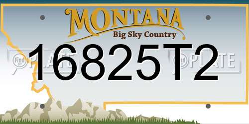 16825T2 Montana License Plate
