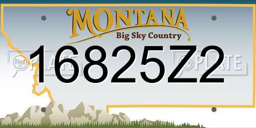 16825Z2 Montana License Plate