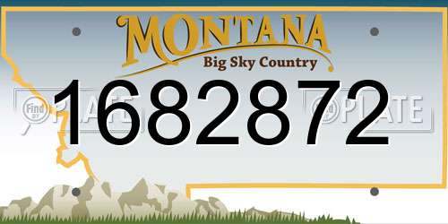 1682872 Montana License Plate
