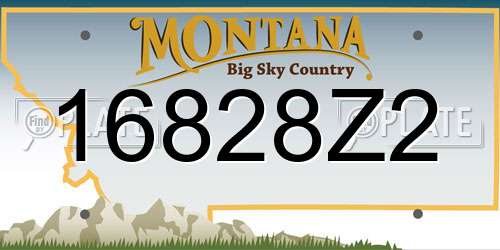 16828Z2 Montana License Plate