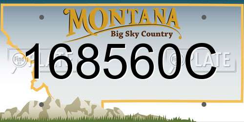 168560C Montana License Plate
