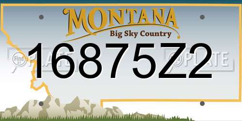 16875Z2 Montana License Plate