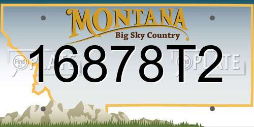 16878T2 Montana License Plate