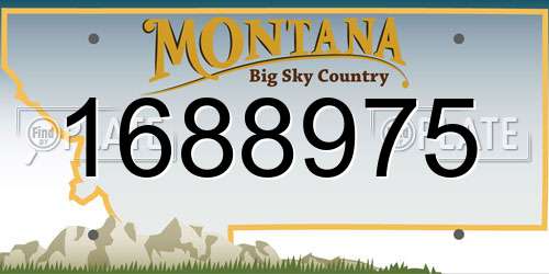 1688975 Montana License Plate