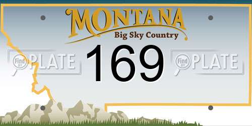 169 Montana License Plate