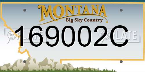 169002C Montana License Plate