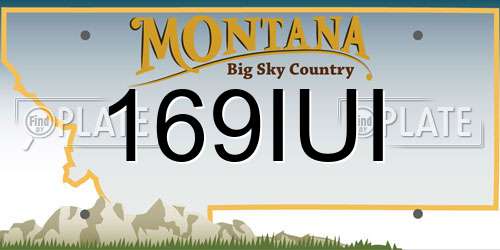 169IUI Montana License Plate