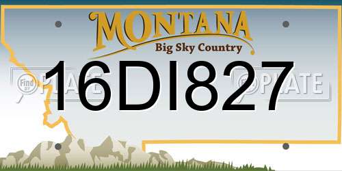 16DI827 Montana License Plate