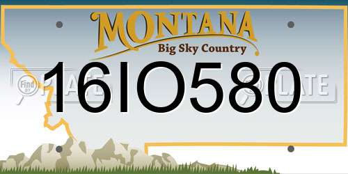16IO580 Montana License Plate