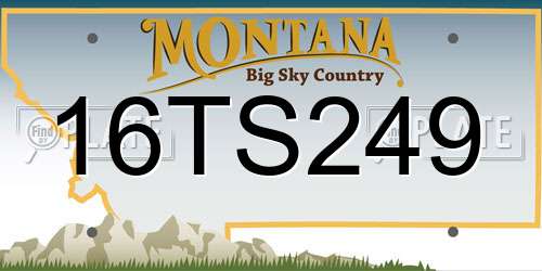 16TS249 Montana License Plate