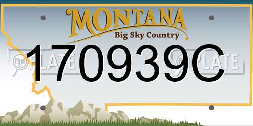 170939C Montana License Plate