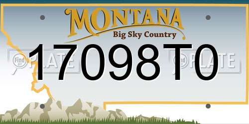 17098T0 Montana License Plate