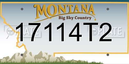 17114T2 Montana License Plate