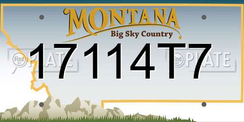 17114T7 Montana License Plate