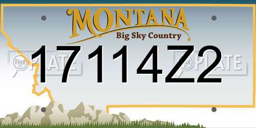 17114Z2 Montana License Plate