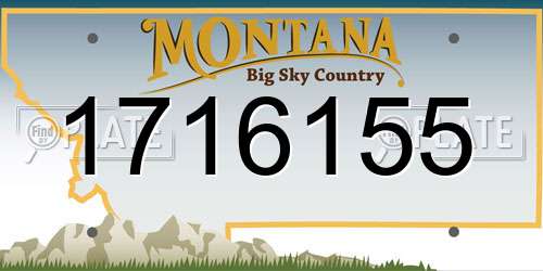 1716155 Montana License Plate