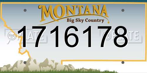 1716178 Montana License Plate
