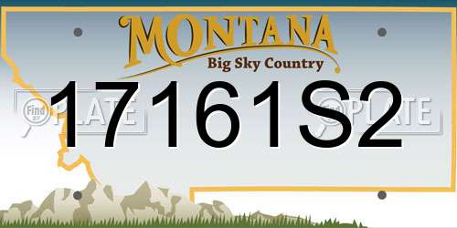 17161S2 Montana License Plate