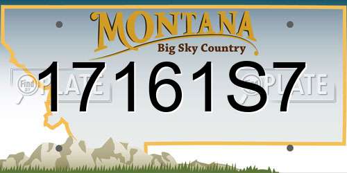 17161S7 Montana License Plate