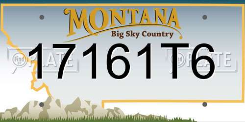 17161T6 Montana License Plate