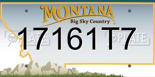 17161T7 Montana License Plate